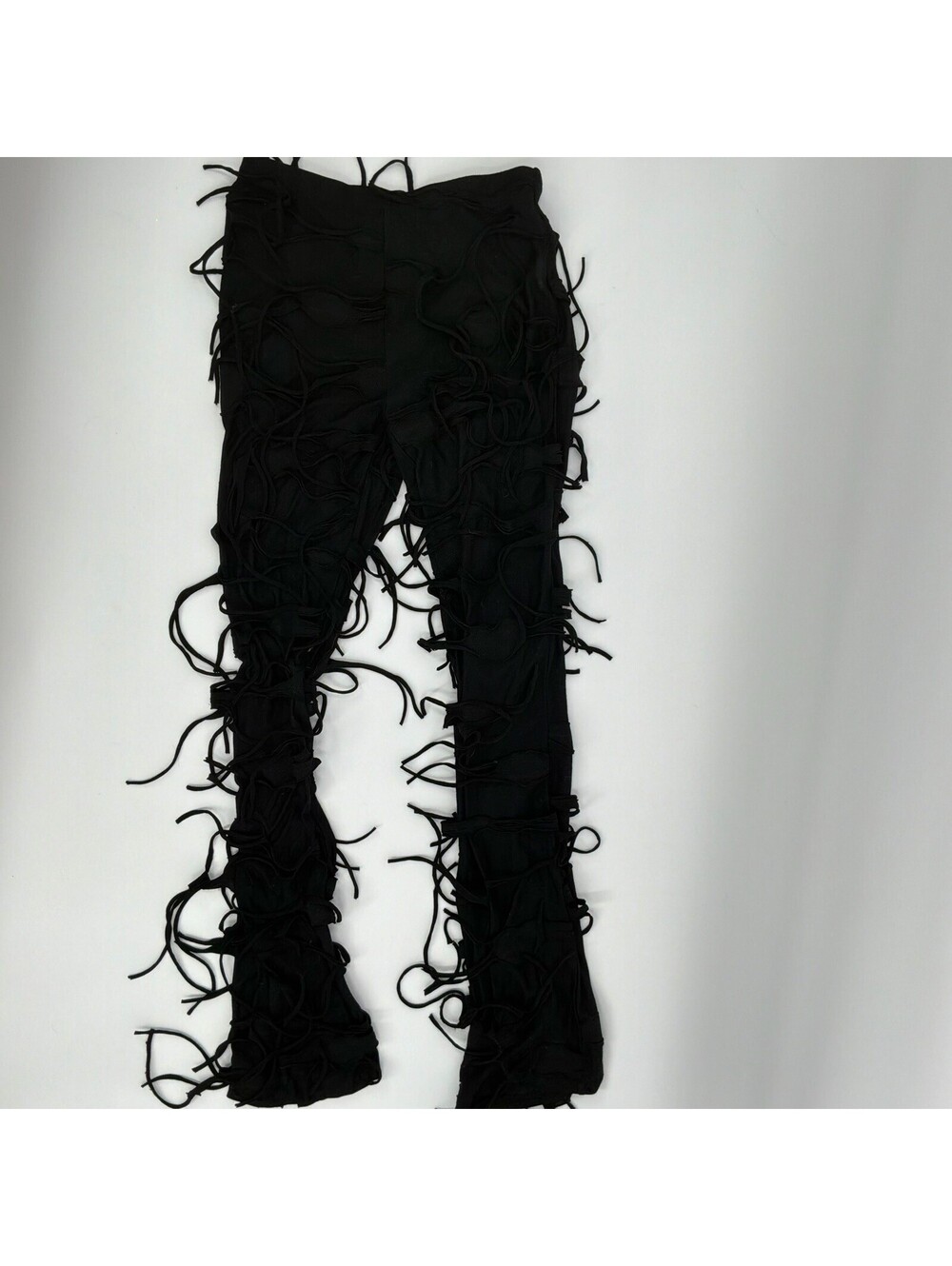 Lush Mark Black Fringe Pants Women’s Size S